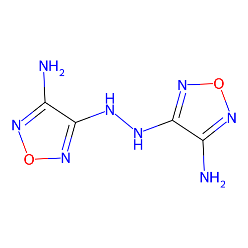 4-[2-(4-Amino-1,2,5-oxadiazol-3-yl)hydrazino]-1,2,5-oxadiazole-3-ylamine structure