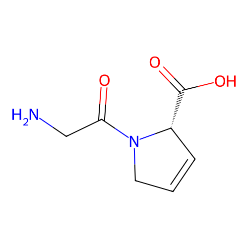(2S)-1-(2-aminoacetyl)-2,5-dihydropyrrole-2-carboxylic Acid structure
