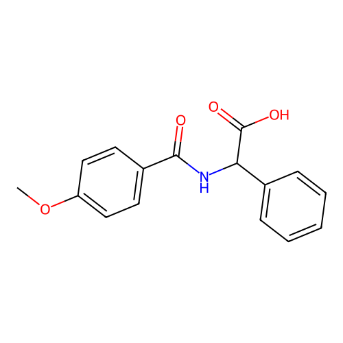 2-[(4-Methoxyphenyl)formamido]-2-phenylacetic acid structure