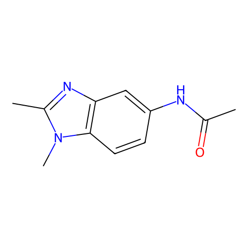 N-(1,2-dimethylbenzimidazol-5-yl)acetamide structure