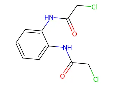2-chloro-N-[2-(2-chloro-acetylamino)-phenyl]-acetamide structure