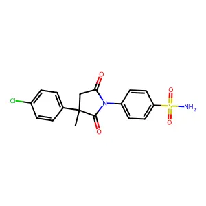 Benzenesulfonamide, 4-(2,5-dioxo-3-(4-chlorophenyl)-3-methyl-1-pyrrolidinyl)- structure