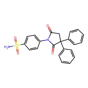 Benzenesulfonamide, 4-(2,5-dioxo-3,3-diphenyl-1-pyrrolidinyl)- structure