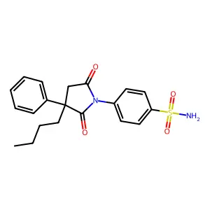 4-(3-Butyl-2,5-dioxo-3-phenylpyrrolidin-1-yl)benzene-1-sulfonamide structure