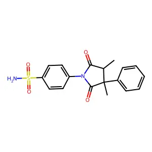 Benzenesulfonamide, 4-(3,4-dimethyl-2,5-dioxo-3-phenyl-1-pyrrolidinyl)- structure