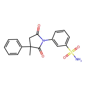 3-(3-Methyl-2,5-dioxo-3-phenylpyrrolidin-1-yl)benzene-1-sulfonamide structure