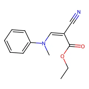 2-Propenoic acid, 2-cyano-3-(methylphenylamino)-, ethyl ester structure