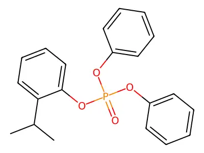 Phosphoric acid, 3-(1-methylethyl)phenyl diphenyl ester structure