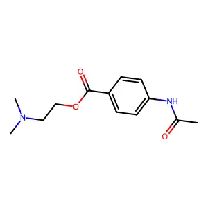 2-(Dimethylamino)ethyl 4-(acetylamino)benzoate structure