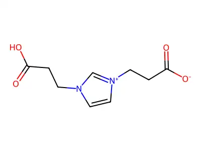 3-[1-(2-carboxyethyl)-1H-imidazol-3-ium-3-yl]propanoate structure