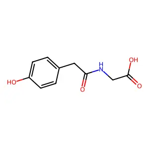 4-Hydroxyphenylacetylglycine structure