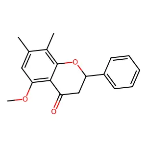 4H-1-Benzopyran-4-one,2,3-dihydro-5,7-dimethoxy-8-methyl-2-phenyl- structure