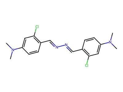 2-Chloro-4-(dimethylamino)-benzaldehyde azine structure