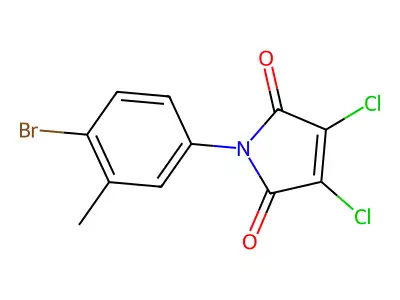 1-(4-bromo-3-methylphenyl)-3,4-dichloro-1H-pyrrole-2,5-dione structure