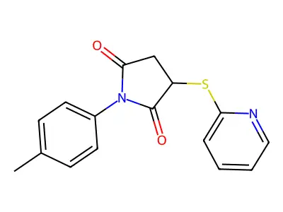 1-(4-Methylphenyl)-3-(pyridin-2-ylsulfanyl)pyrrolidine-2,5-dione structure
