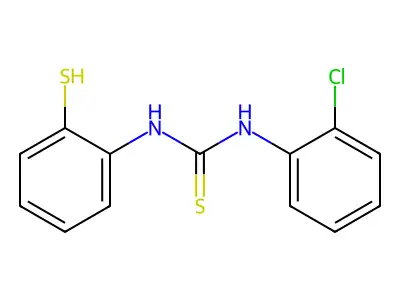 N-(2-chlorophenyl)-N'-(2-mercaptophenyl)thiourea structure