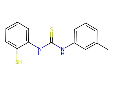 N-(2-mercaptophenyl)-N'-(3-methylphenyl)thiourea structure