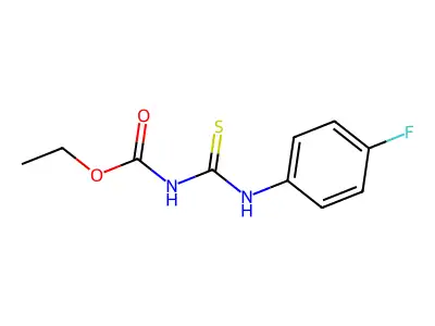 Carbamic acid, [[(4-fluorophenyl)amino]thioxomethyl]-, ethyl ester structure