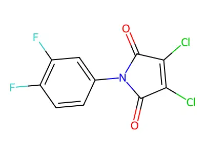 3,4-dichloro-1-(3,4-difluorophenyl)-1H-pyrrole-2,5-dione structure