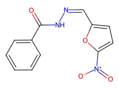 N'-(5-nitrofurfurylidene)benzhydrazide structure