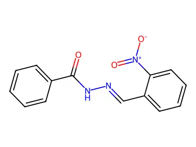 o-Nitrobenzaldehyde benzoylhydrazone structure
