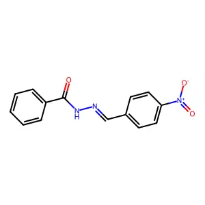 4-Nitrobenzaldehyde benzoylhydrazone structure