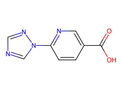 6-(1H-1,2,4-triazol-1-yl)pyridine-3-carboxylic acid structure