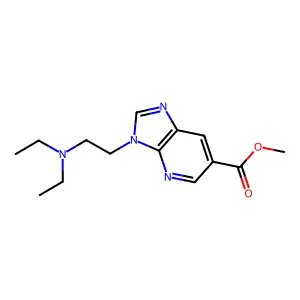 Imidazo(4,5-b)pyridine-6-carboxylic acid, 3-(2-diethylaminoethyl)-, methyl ester structure
