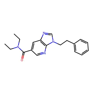 Imidazo(4,5-b)pyridine-6-carboxamide, N,N-diethyl-3-phenethyl- structure