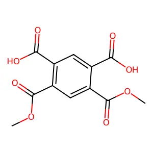 1,2,4,5-Benzenetetracarboxylic acid, 1,5-dimethyl ester structure