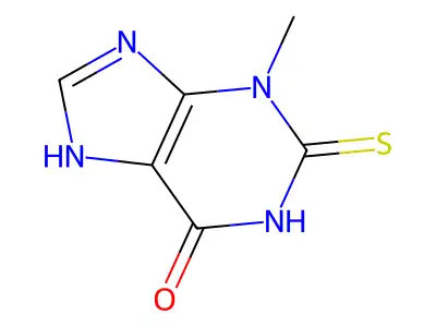 3-methyl-2-sulfanylidene-2,3,6,7-tetrahydro-1H-purin-6-one structure
