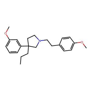 1-(p-Methoxyphenethyl)-3-(m-methoxyphenyl)-3-propylpyrrolidine structure
