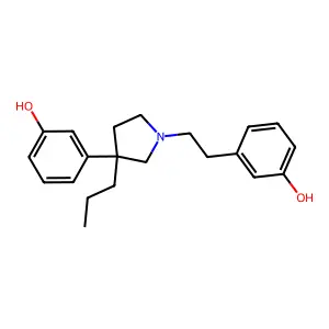3-(1-(m-Hydroxyphenethyl)-3-propyl-3-pyrrolidinyl)phenol structure