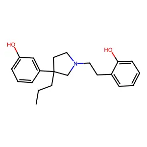 3-(1-(o-Hydroxyphenethyl)-3-propyl-3-pyrrolidinyl)phenol structure