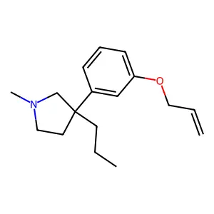 3-(m-Allyloxyphenyl)-1-methyl-3-propylpyrrolidine structure
