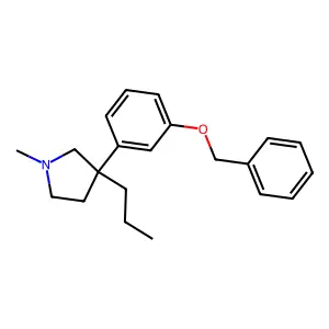 Pyrrolidine, 3-(3-benzyloxyphenyl)-1-methyl-3-propyl- structure