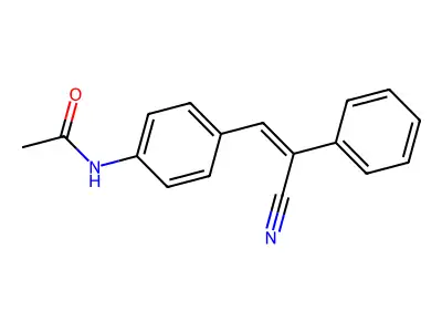 N-[4-(2-氰基-2-苯基乙烯基)苯基]乙酰胺 structure