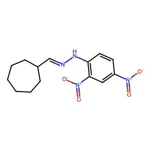 1-(Cycloheptylmethylidene)-2-(2,4-dinitrophenyl)hydrazine structure