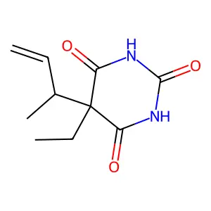 5-(But-3-en-2-yl)-5-ethylpyrimidine-2,4,6(1H,3H,5H)-trione structure
