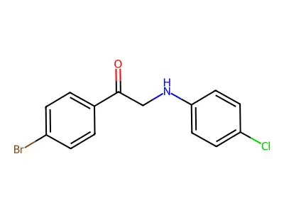 1-(4-Bromophenyl)-2-[(4-chlorophenyl)amino]ethanone structure
