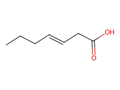 (3E)-3-Heptenoic acid structure