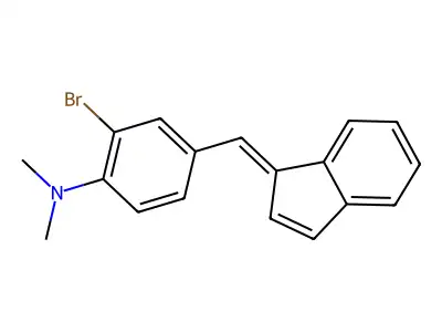Benzenamine,2-bromo-4-(1h-inden-1-ylidenemethyl)-n,n-dimethyl- structure