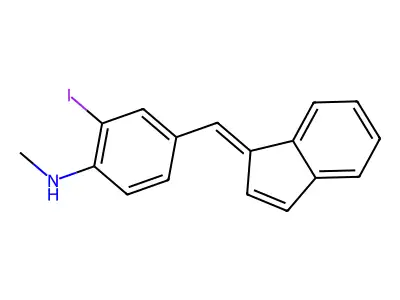 4-(inden-1-ylidenemethyl)-2-iodo-N-methylaniline structure