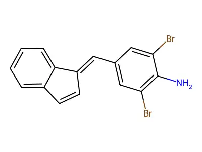 2,6-Dibromo-4-(1H-inden-1-ylidenemethyl)aniline structure