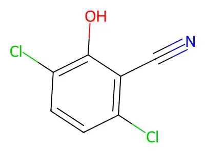 3,6-Dichloro-2-hydroxybenzonitrile structure
