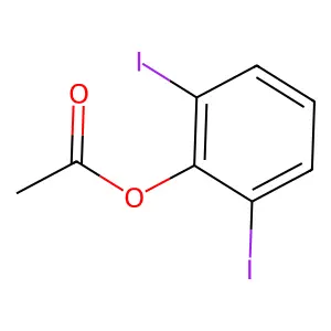 Phenol, 2,6-diiodo-, acetate structure