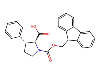 Fmoc-cis-DL-3-phenyl-Pro-OH structure