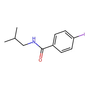 4-iodo-N-(2-methylpropyl)benzamide structure