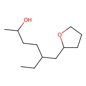 5-(Oxolan-2-ylmethyl)heptan-2-ol structure