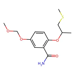 Benzamide, 5-(methoxymethoxy)-2-(1-methyl-2-(methylthio)ethoxy)- structure